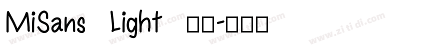 MiSans Light 亮体字体转换